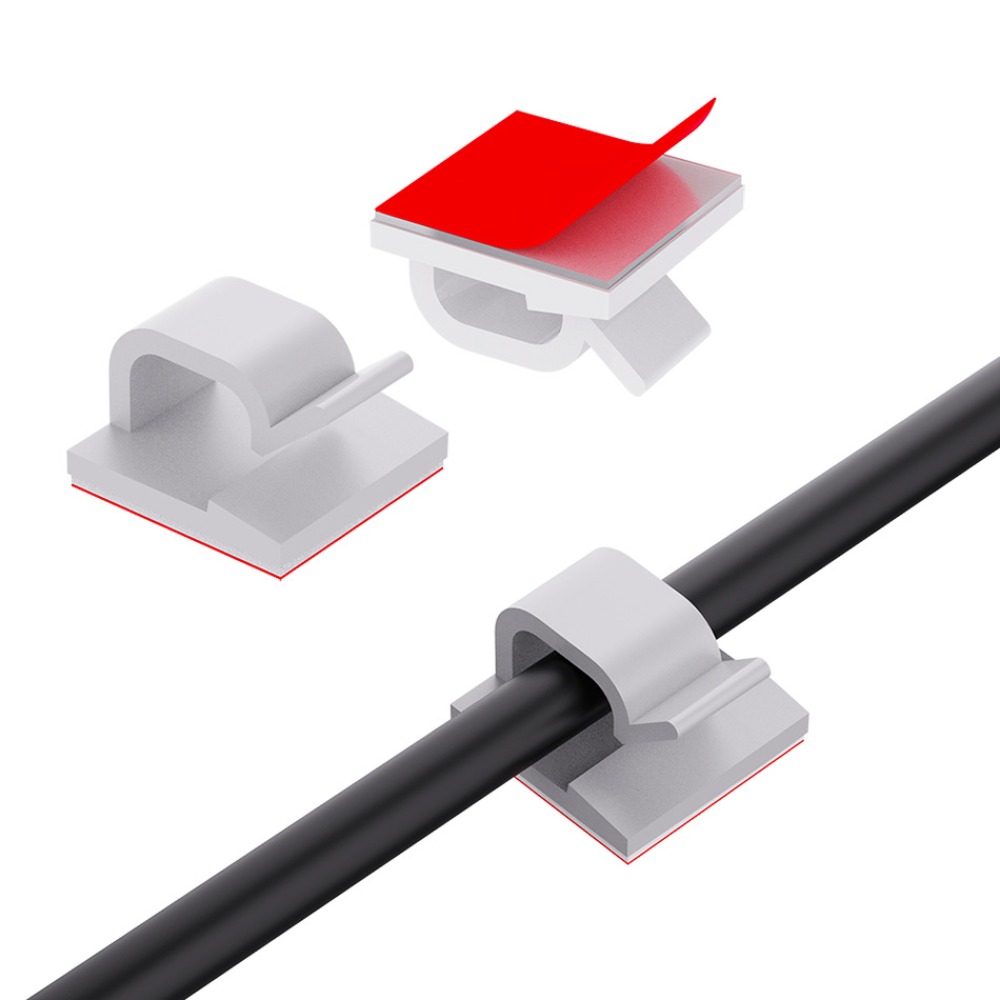 Desk Cable Clip - Clip de câble en plastique transparent