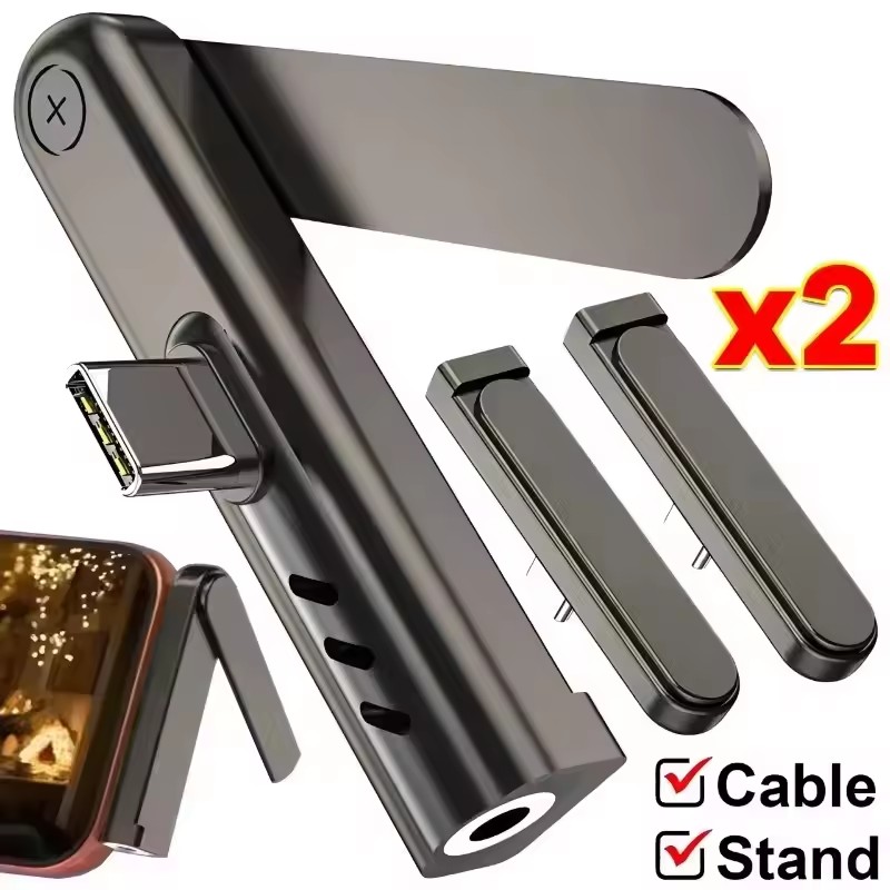 Phone Stand Aluminum - Support audio portable USB C à