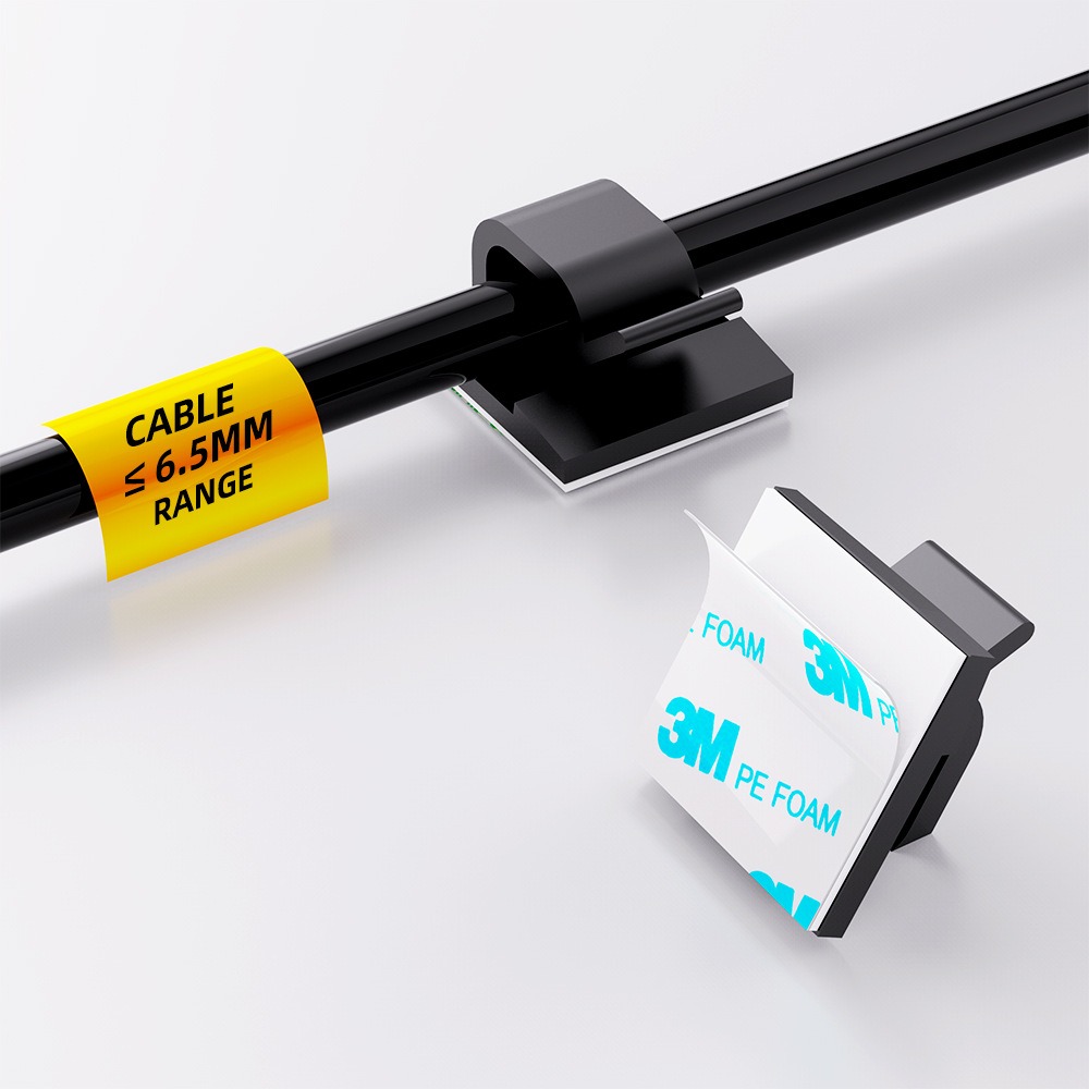 Clip de câble en plastique tra - Desk Cable Clip avis et prix