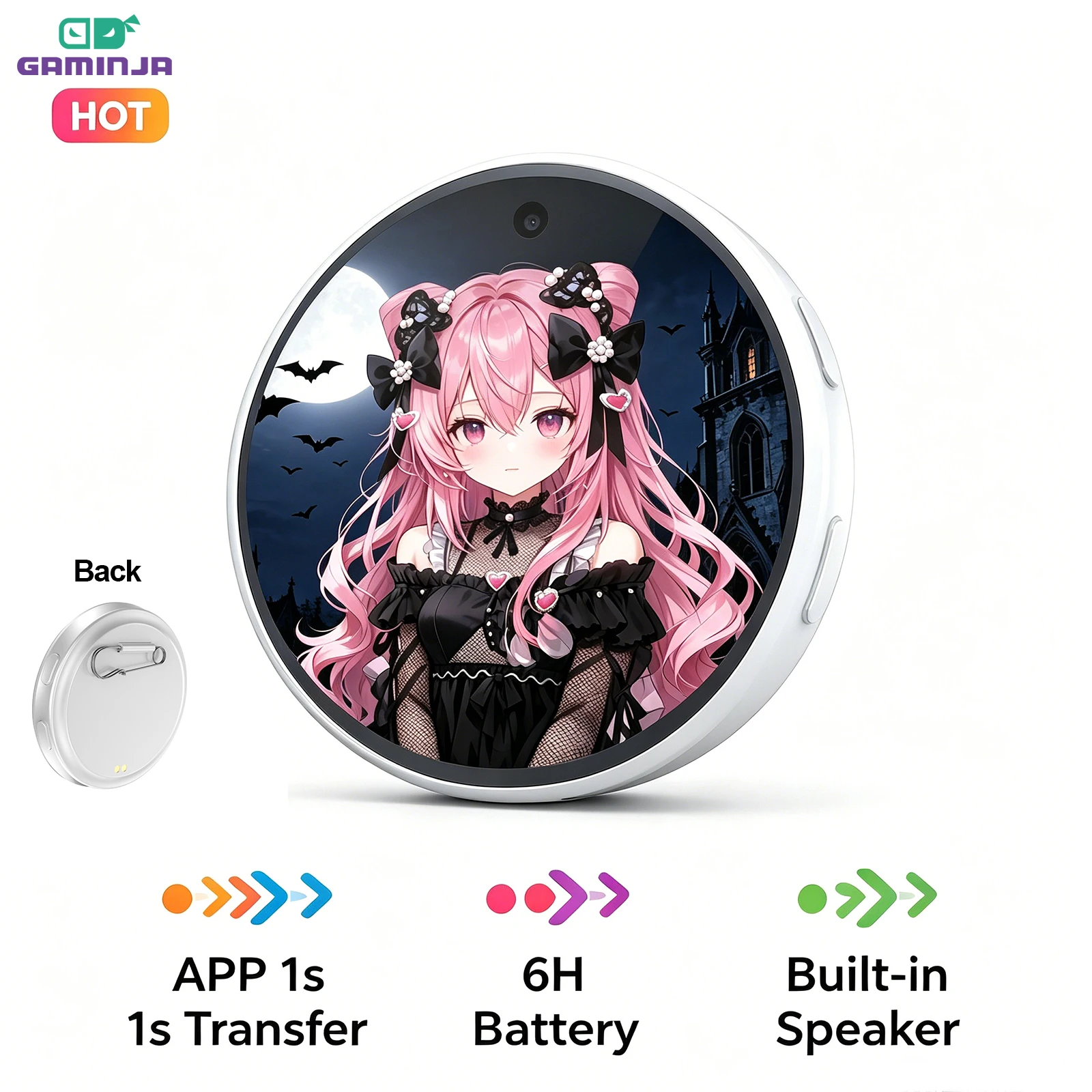 Broche photo numérique HD à éc - Tech Accessories Images avis et prix