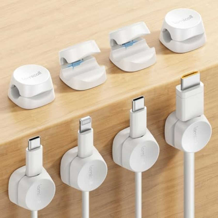 Lot de 8 organiseurs de câbles - Desk Cable Clip avis et prix