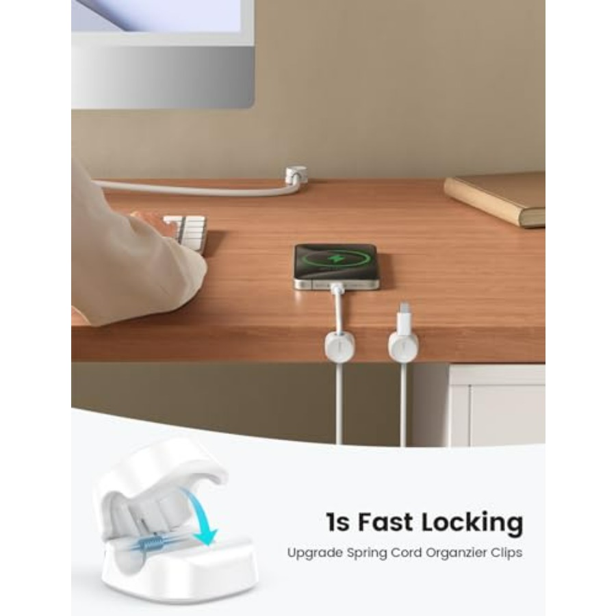 Lot de 8 organiseurs de câbles - Desk Cable Clip avis et prix
