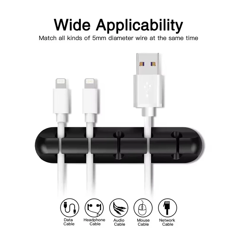 Clip de câble USB en silicone, - Desk Cable Clip avis et prix