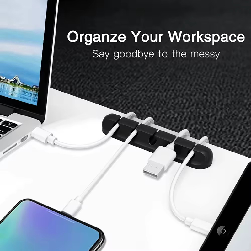 Clip de câble USB en silicone, - Desk Cable Clip avis et prix