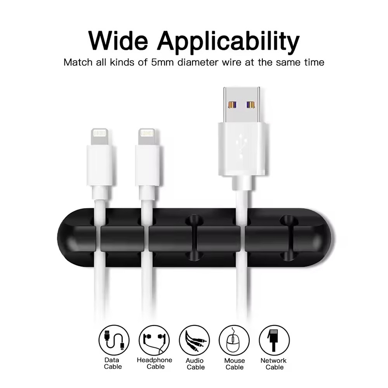 Clip de câble USB en silicone, - Desk Cable Clip avis et prix