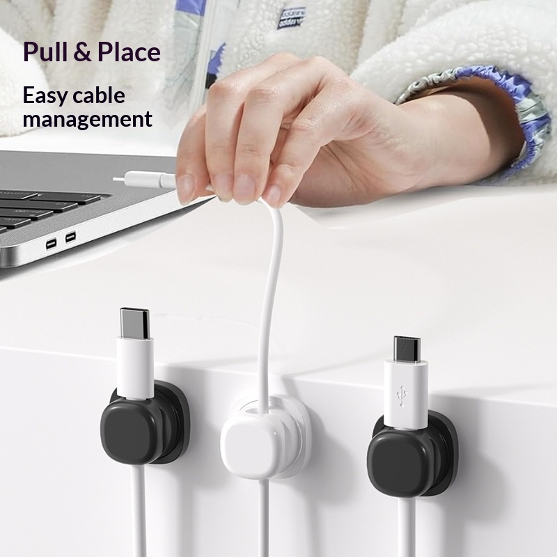Lot de 6 organiseurs de câbles - Desk Cable Clip avis et prix