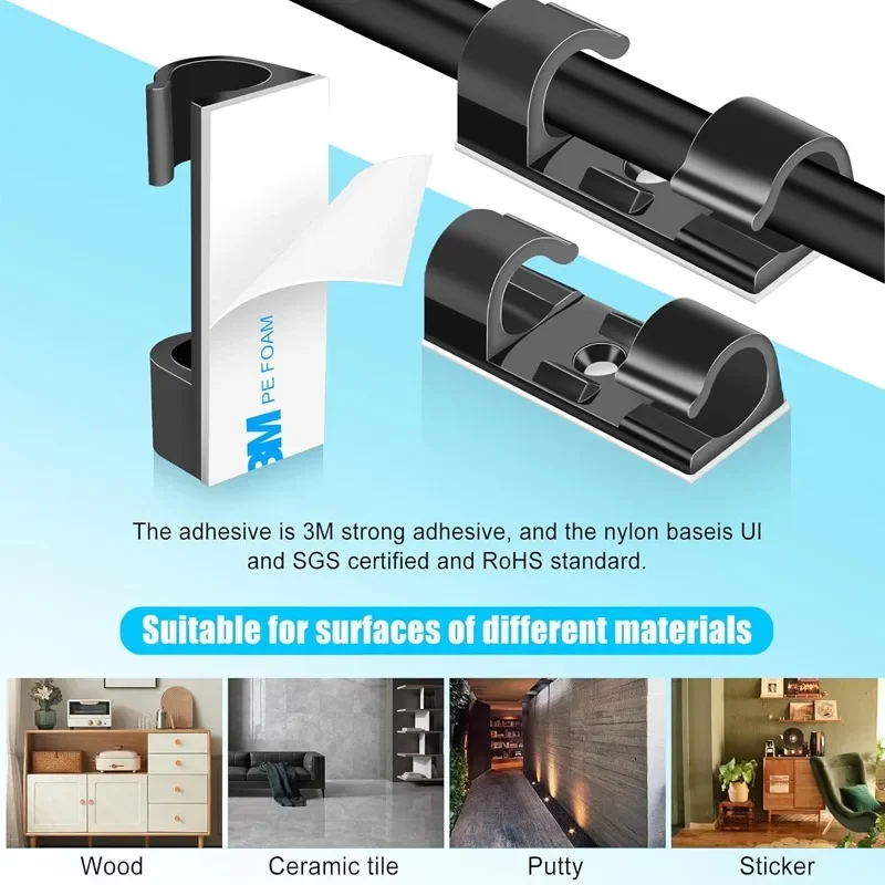 Support de câble mural auto-ad - Desk Cable Clip avis et prix
